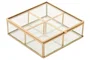 DKD Home Decor Joyero Dorado 16 x 5 x 15 cm Cristal y Metal