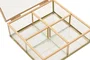 DKD Home Decor Joyero Dorado 16 x 5 x 15 cm Cristal y Metal