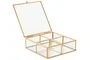 DKD Home Decor Joyero Dorado 16 x 5 x 15 cm Cristal y Metal