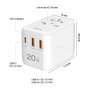 LogiLink Cargador de viaje 20 W GaN de 3 puertos, 2x USB-A (QC) y 1x USB-C (PD), Slim Version, Blanco