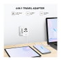 LogiLink Cargador de viaje 20 W GaN de 3 puertos, 2x USB-A (QC) y 1x USB-C (PD), Slim Version, Blanco