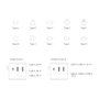 LogiLink Cargador de viaje 20 W GaN de 3 puertos, 2x USB-A (QC) y 1x USB-C (PD), Slim Version, Blanco