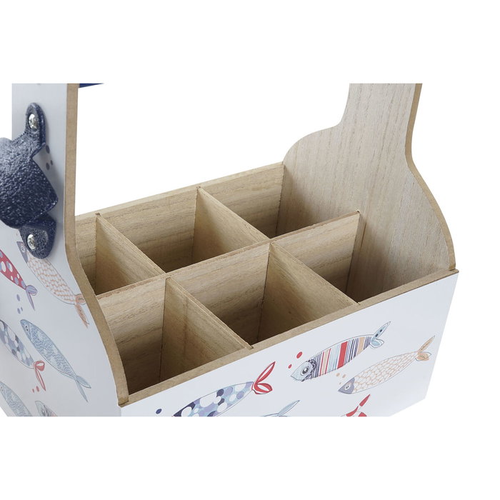 DKD Home Decor Portavasos MDF Costa Peces, Surtido de 2 Unidades