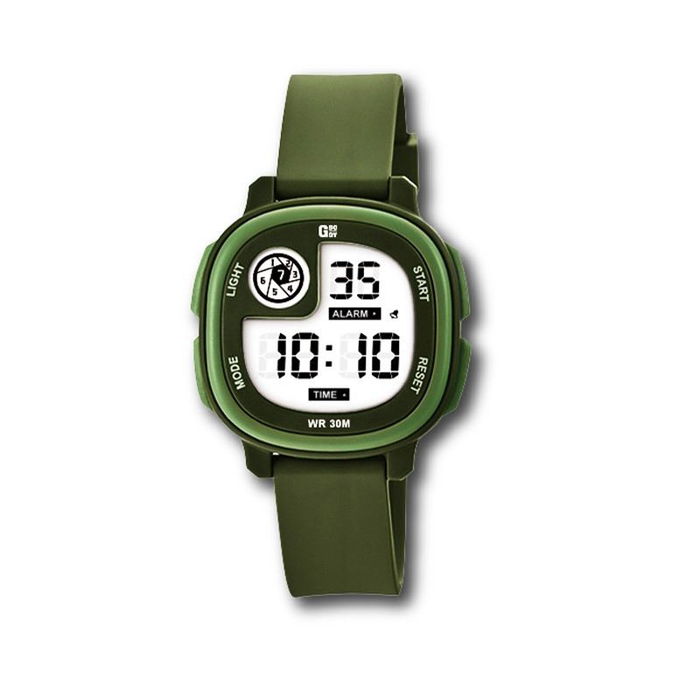 G&B TIME Reloj LCD Cadete Cuadrado Curvo con Luz LED Blanca, Referencia: c/e