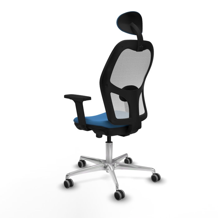 PIQUERAS Y CRESPO Silla de oficina Jorquera con mecanismo Sincro/Traslack Azul claro y Blanco PIQUERAS Y CRESPO Silla de oficina Jorquera con mecanismo Sincro/Traslack Azul claro y Blanco