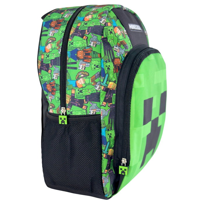 MANENTI Mochila Face Minecraft 40cm Infantil 40x30x15cm MANENTI Mochila Face Minecraft 40cm Infantil 40x30x15cm