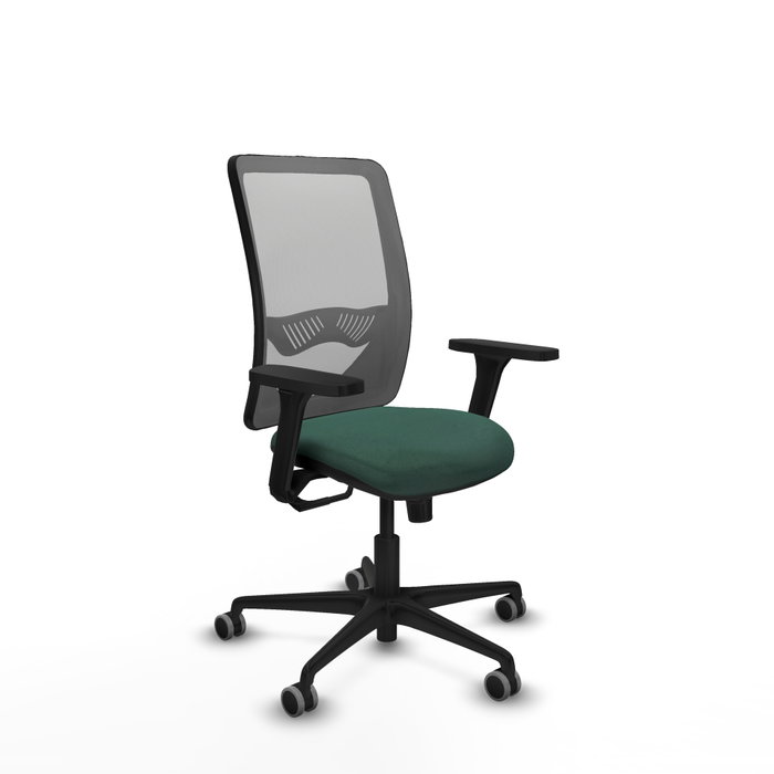 PIQUERAS Y CRESPO Silla de oficina Zulema con mecanismo Sincro, Verde botella y Gris PIQUERAS Y CRESPO Silla de oficina Zulema con mecanismo Sincro, Verde botella y Gris