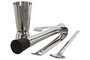 DKD Home Decor Set de Cóctel 5 Piezas Inox 500ml Grabado Plateado