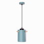 Casa Nordic Lámpara Colgante Dahlia Madera Acero 1xE27 Sin Bombilla Turquesa SKD-P1011-T
