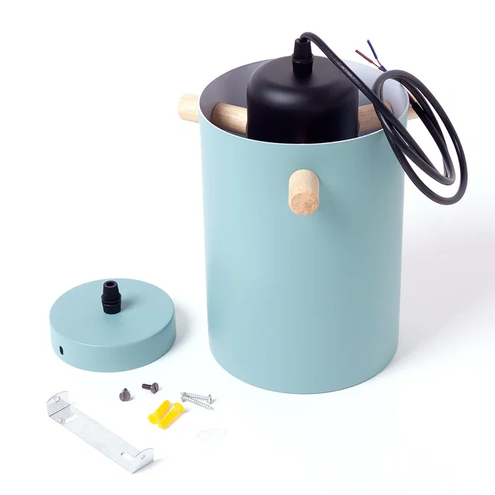 LaMarca Lámpara Colgante Metal y Madera "Dahlia" Modelo SKD-P1011-T con Cable Regulable en Altura