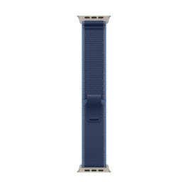 Apple 49mm Blue/Bright Blue Trail Loop - M/L - Natural Titanium Finish