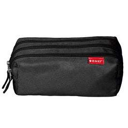 Enri Estuche 3 Cremalleras Poliéster Negro (Set de 5) (Set de 5)