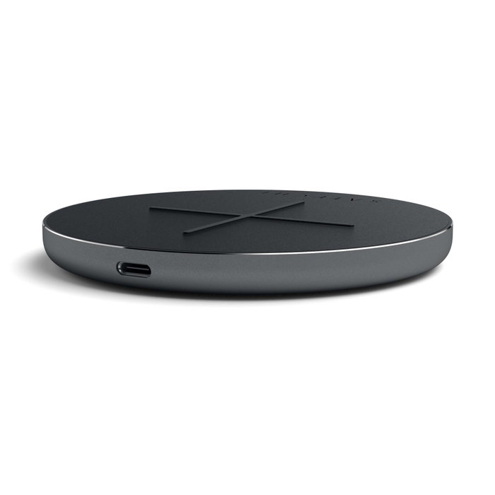 Satechi Cargador Inalámbrico de Aluminio PD & QC Space Gray