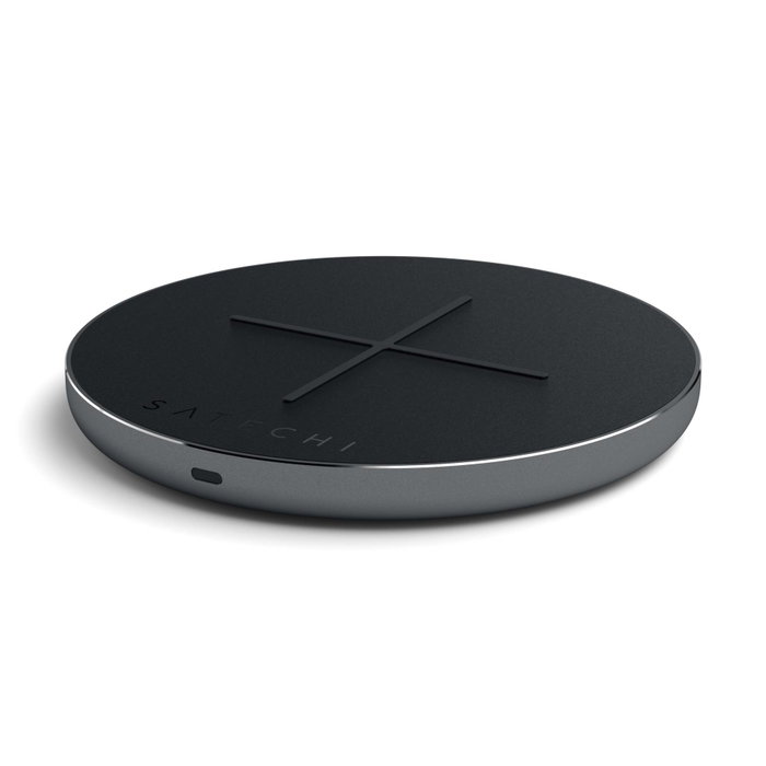 Satechi Cargador Inalámbrico de Aluminio PD & QC Space Gray