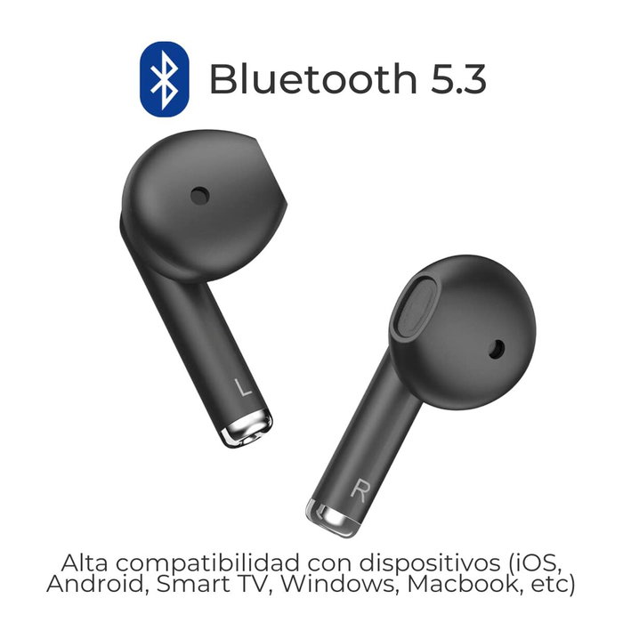 ZTE Buds 2 Auriculares Bluetooth Negros con Estuche de Carga