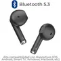 ZTE EB2201 Auriculares Bluetooth Inalámbricos Buds 2, Bluetooth 5.3, Autonomía Total 25h, IPX4, Negros