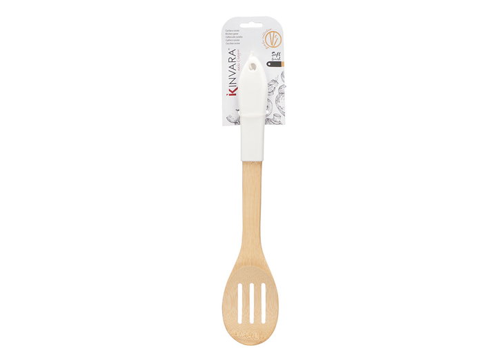 Kinvara Pala Cuchara Rayas Bambú Blanco 7 x 30.5 x 1.7 cm (Set de 24)