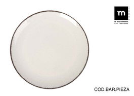 La Mediterranea Plato Llano Ø26 cm Monaco Brillo (6 Unidades)