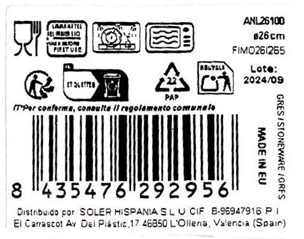 La Mediterranea Plato Llano Ø26 cm Monaco Brillo (6 Unidades)