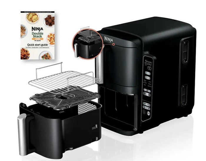 Ninja DoubleStack SL300EU Freidora de Aire Vertical 7,6 L Negro