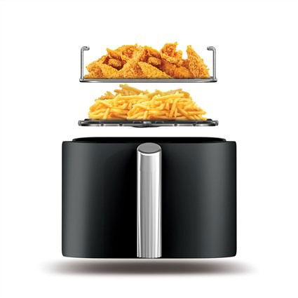 SharkNinja Ninja DoubleStack Freidora de Aire SL300EU, 2 niveles, 7.6 L, Negro