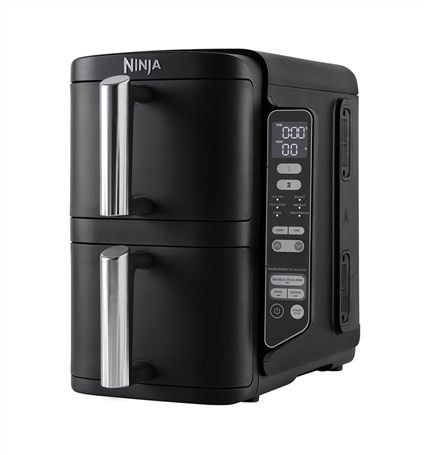 SharkNinja Ninja DoubleStack Freidora de Aire SL300EU, 2 niveles, 7.6 L, Negro