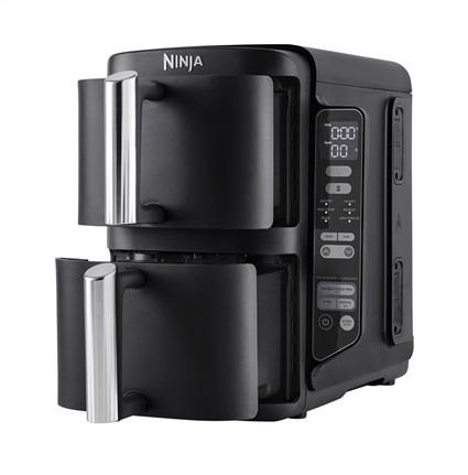 SharkNinja Ninja DoubleStack Freidora de Aire SL300EU, 2 niveles, 7.6 L, Negro