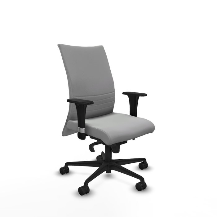 PIQUERAS Y CRESPO Silla Albacete confidente con mecanismo Sincro, Similpiel Gris claro PIQUERAS Y CRESPO Silla Albacete confidente con mecanismo Sincro, Similpiel Gris claro
