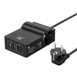 Ewent EW3992 Estación de Carga USB GaN Fast 65W - 2 USB-C y 2 USB-A