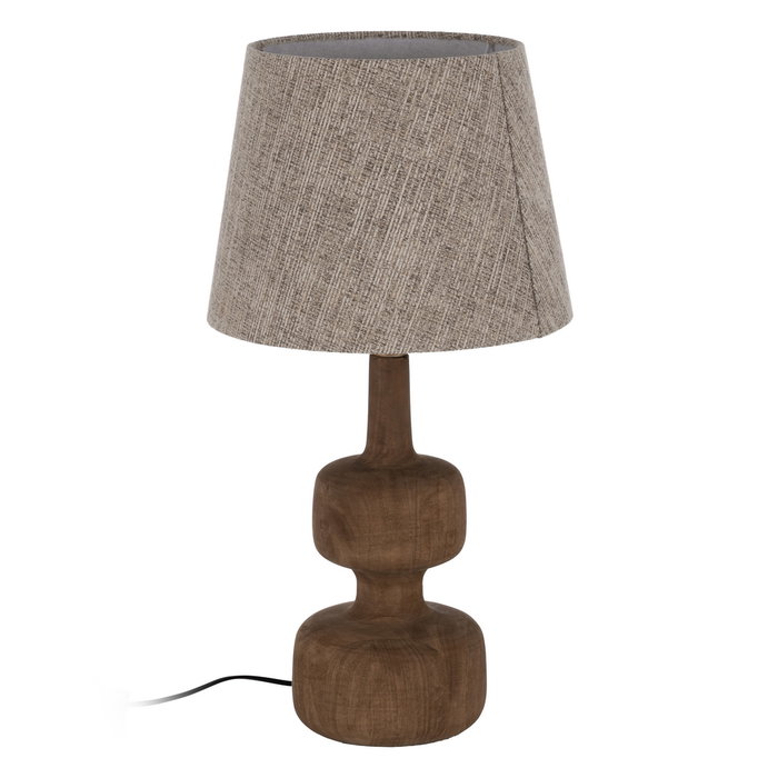 Pantalla Marrón Tejido Iluminación 35 X 35 X 26 cm