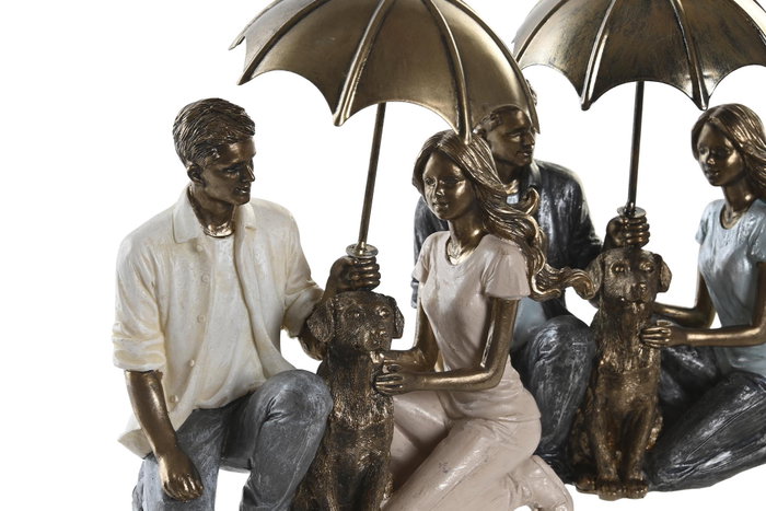 DKD Home Decor Figura de Resina Pareja Surtida (Pack de 2)