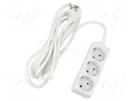 GOOBAY Prolongador de alimentación H05VV-F 1,5m Blanco