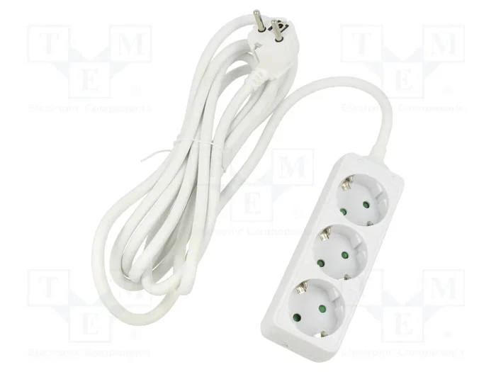 GOOBAY Prolongador de alimentación H05VV-F 1,5m Blanco GOOBAY Prolongador de alimentación H05VV-F 1,5m Blanco