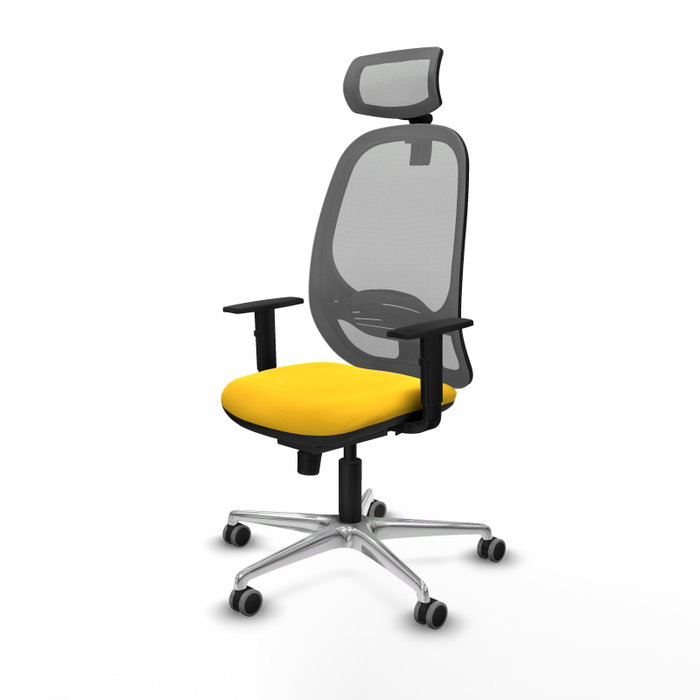 PIQUERAS Y CRESPO Silla de oficina Cilanco con mecanismo Sincro, Amarillo y Gris PIQUERAS Y CRESPO Silla de oficina Cilanco con mecanismo Sincro, Amarillo y Gris