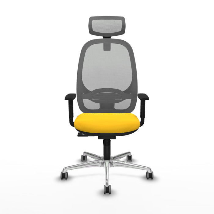 PIQUERAS Y CRESPO Silla de oficina Cilanco con mecanismo Sincro, Amarillo y Gris PIQUERAS Y CRESPO Silla de oficina Cilanco con mecanismo Sincro, Amarillo y Gris