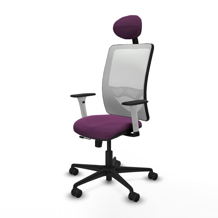 PIQUERAS Y CRESPO Silla de oficina Zulema Morada con Malla Blanca PIQUERAS Y CRESPO Silla de oficina Zulema Morada con Malla Blanca
