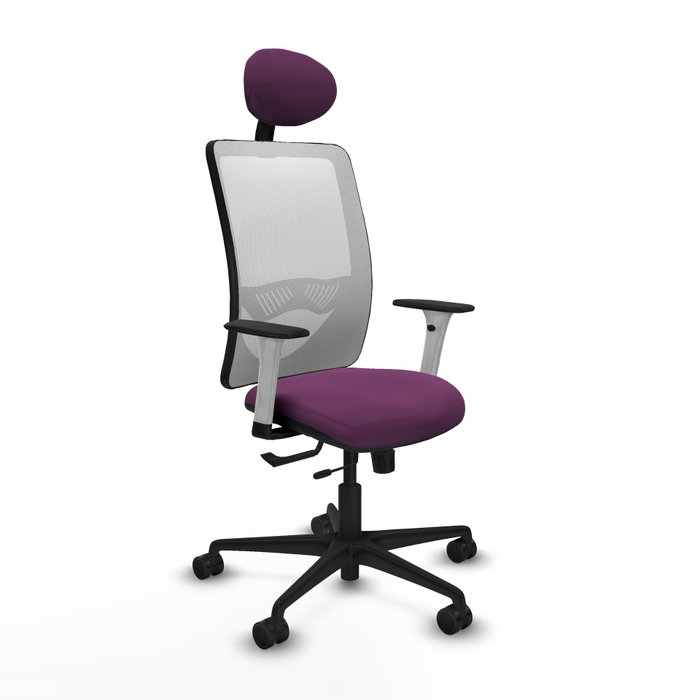 PIQUERAS Y CRESPO Silla de oficina Zulema Morada con Malla Blanca PIQUERAS Y CRESPO Silla de oficina Zulema Morada con Malla Blanca