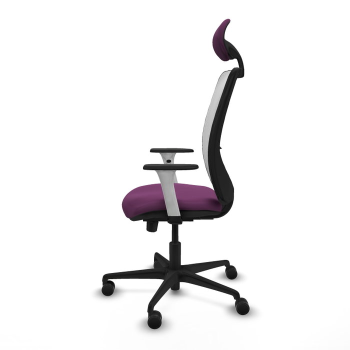 PIQUERAS Y CRESPO Silla de oficina Zulema Morada con Malla Blanca PIQUERAS Y CRESPO Silla de oficina Zulema Morada con Malla Blanca