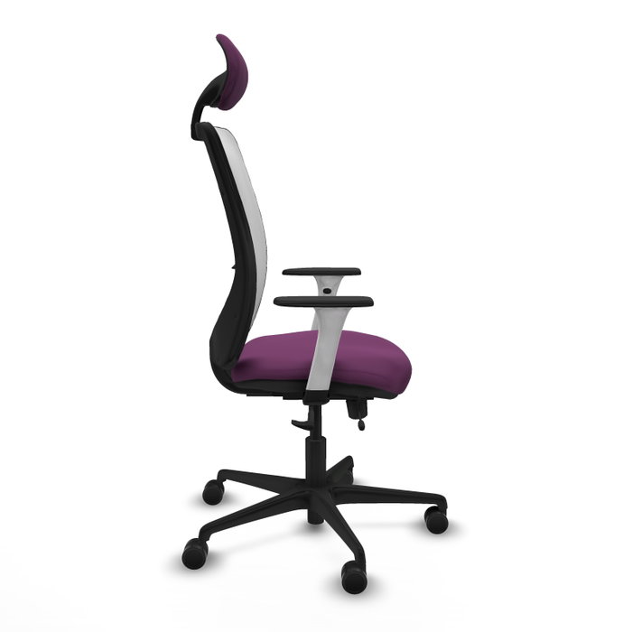PIQUERAS Y CRESPO Silla de oficina Zulema Morada con Malla Blanca PIQUERAS Y CRESPO Silla de oficina Zulema Morada con Malla Blanca