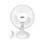 EDM Ventilador de Sobremesa Blanco, Ø23 cm, 2 Velocidades, 25W, Cabezal Oscilante, 41 dB, 770.4 m³/h, 27x24x36 cm