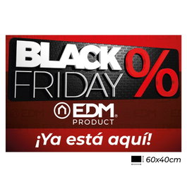 Edm Vinilo Black Friday Reposicionable 60x40 cm Español