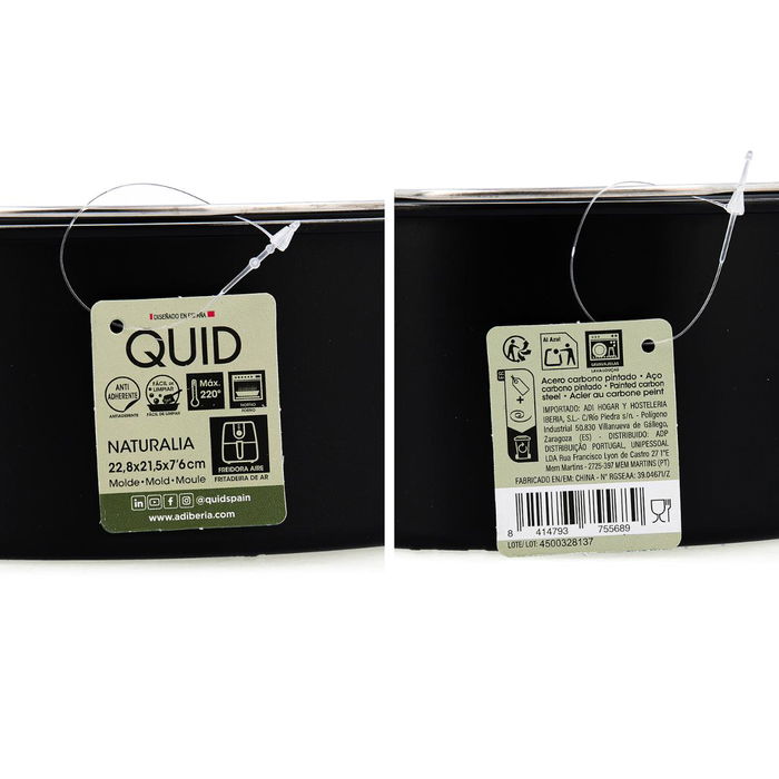 Molde Acero Carbono con Asa Naturalia Quid 22,8x21,5x7,6 cm Molde Acero Carbono con Asa Naturalia Quid 22,8x21,5x7,6 cm