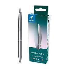 Pilot Bolígrafo ACRO 1000 Tinta Gel Retráctil Punta 1 mm Gris