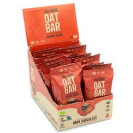 ISWARI Barrita Avena Chocolate Negro 18 Unidades - Alto en Fibra, Sin Gluten, Cacao Comercio Justo