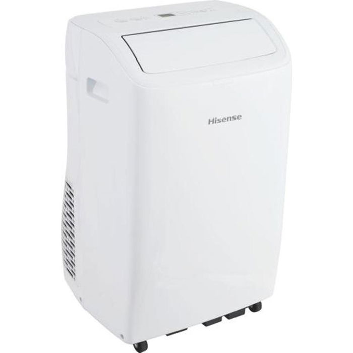 Hisense Aire Acondicionado Portátil APC09QC A 9000 BTU - Refrigeración, Deshumidificación, Ventilación - Blanco - Control Remoto y WiFi