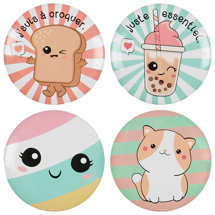 The Concept Factory Espejo De Bolsillo Kawaii Colección Kawaii