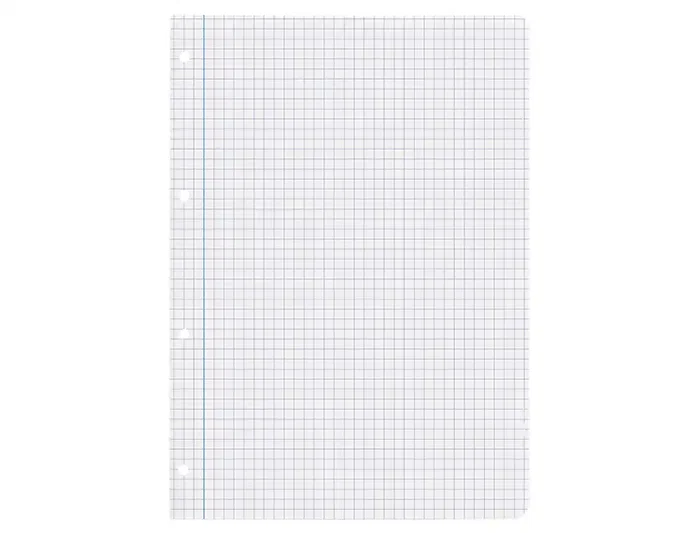 Liderpapel Recambio A4 100 Hojas 75gr Cuadro 6mm 4 Taladros Con Margen