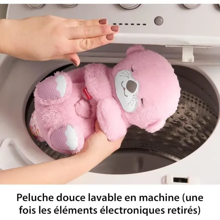 Fisher-Price JLJ33 Mi Nutria Abrazos Buenas Noches Peluche y luz de noche Rosa