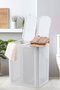 Mijölnir Cesta de Lavandería SMRTDCS-2 de Plástico Blanco 36.5 x 44 x 56 cm