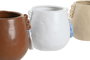DKD Home Decor Jarrón de Dolomita con Flecos Surtido de 3 Colores